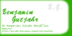 benjamin gutjahr business card